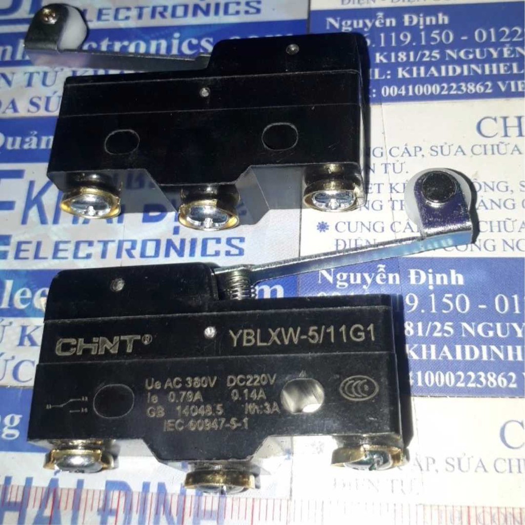 CÔNG TẮC HÀNH TRÌNH, MICRO SWITCH CHINT 3A, 220VDC/380VAC YBLXW-5/11G1 kde0238