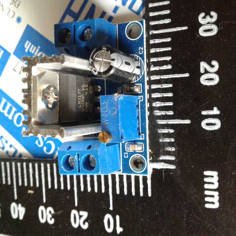 Module Nguồn LM317 giảm áp DC-DC, domino 2 đầu 1.5A, Vin: 4.2-40V, Vout: 1.25-37V kde0380