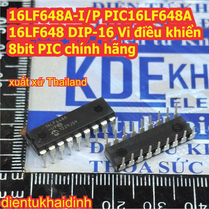 16LF648A-I/P PIC16LF648A 16LF648 DIP-16 Vi điều khiển 8bit PIC chính hãng kde0531