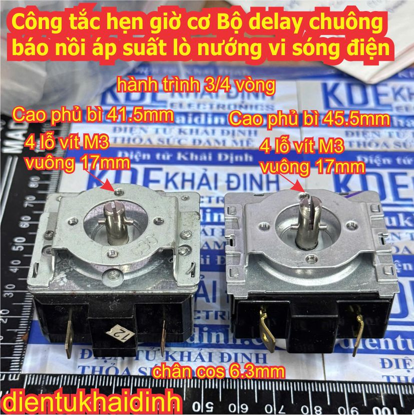 Công tắc hẹn giờ cơ Bộ delay chuông báo nồi áp suất lò nướng vi sóng điện 30, 60, 90 phút kde0528