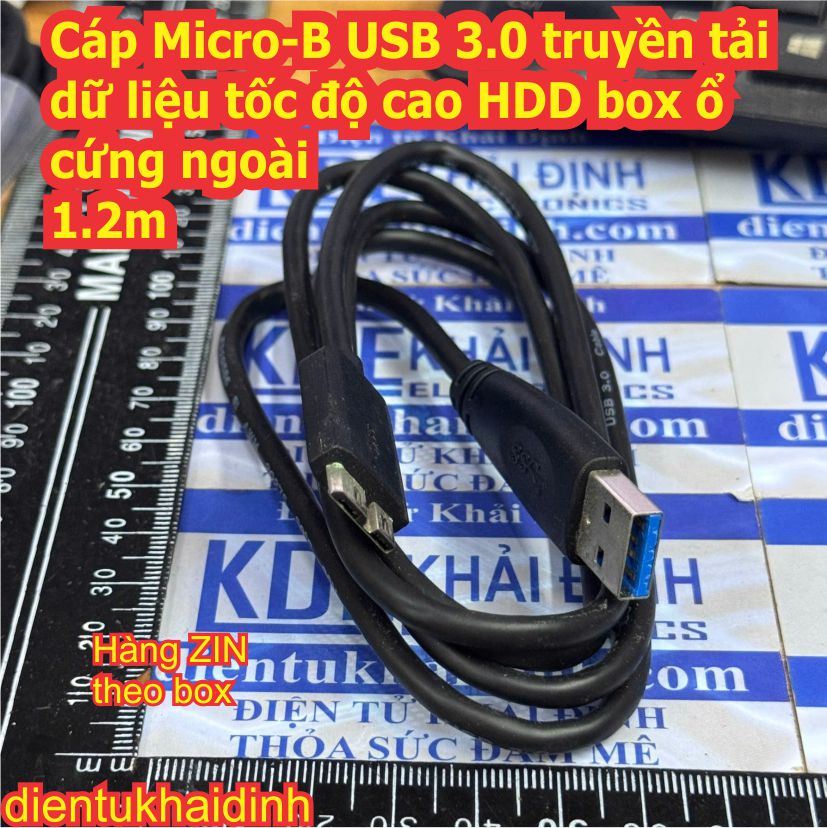 Cáp Micro-B USB 3.0 truyền tải dự liệu tốc độ cao HDD box ổ cứng ngoài 1.2m kde0499