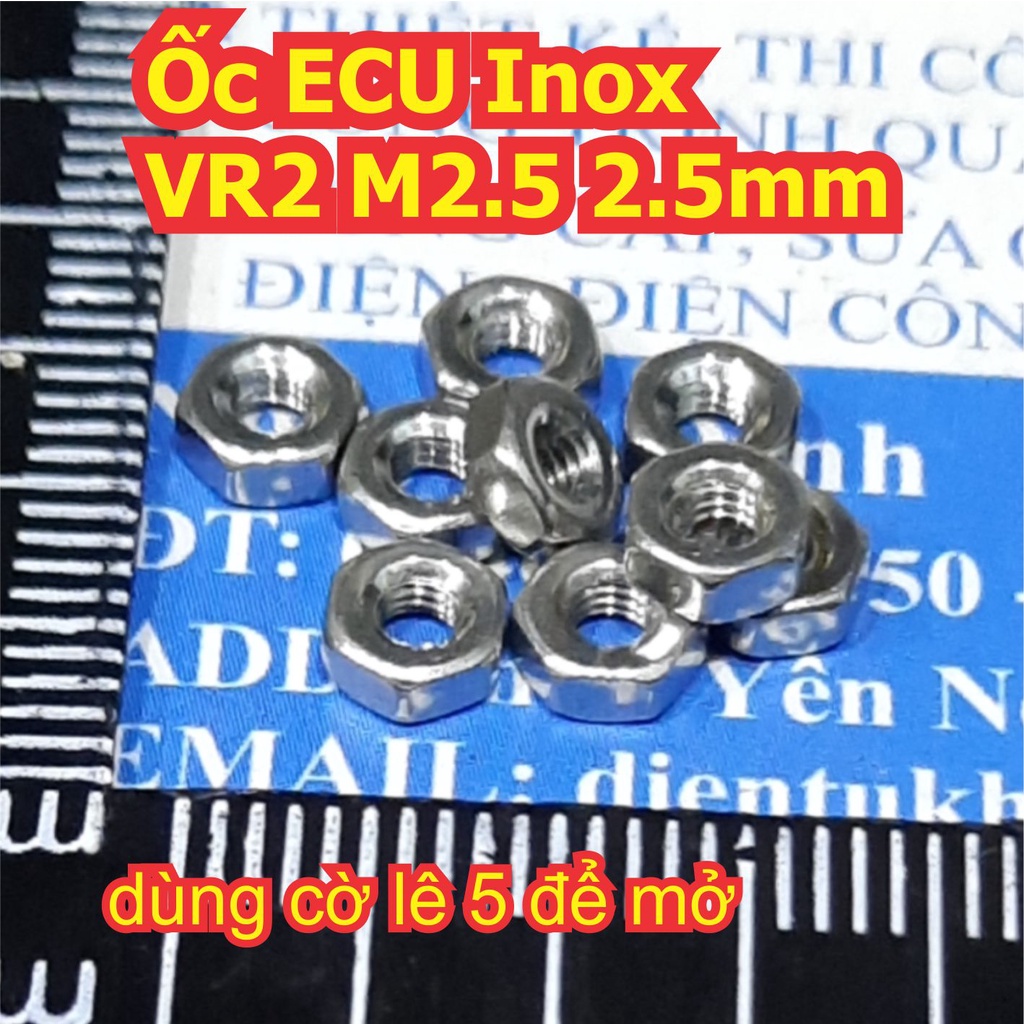Đai Ốc tán vặn ECU Eru inox inoc thông dụng VR2 ~ VR8 GB52 M2 M2.5 M3 M4 M5 M6 M8  kde0423