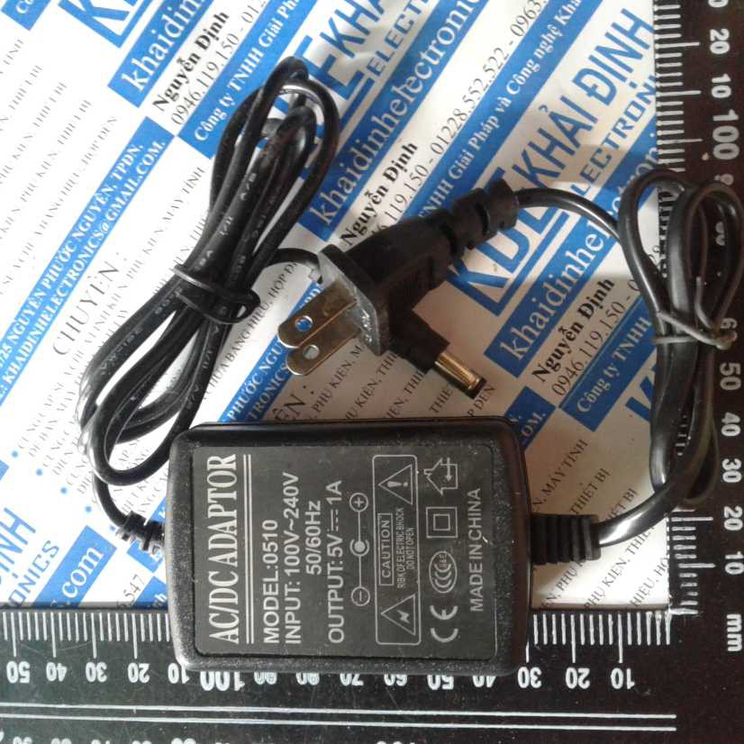 Nguồn Adapter 5V 1A 5,5mm, đầu cắm nguồn AC kéo dài kde0288