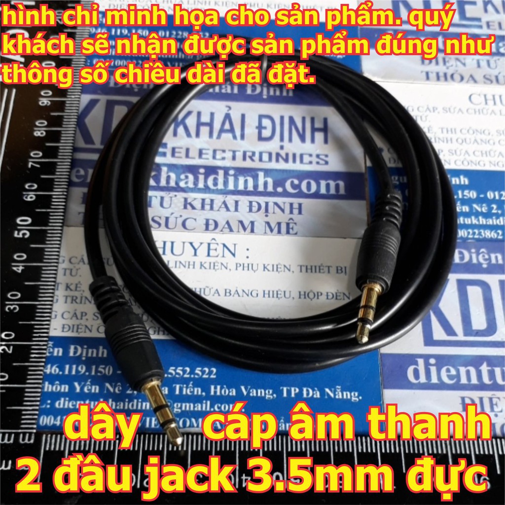 Dây Audio cổng phone 3.5MM 2 đầu đực jack tai nghe đủ loại hàng kde0275