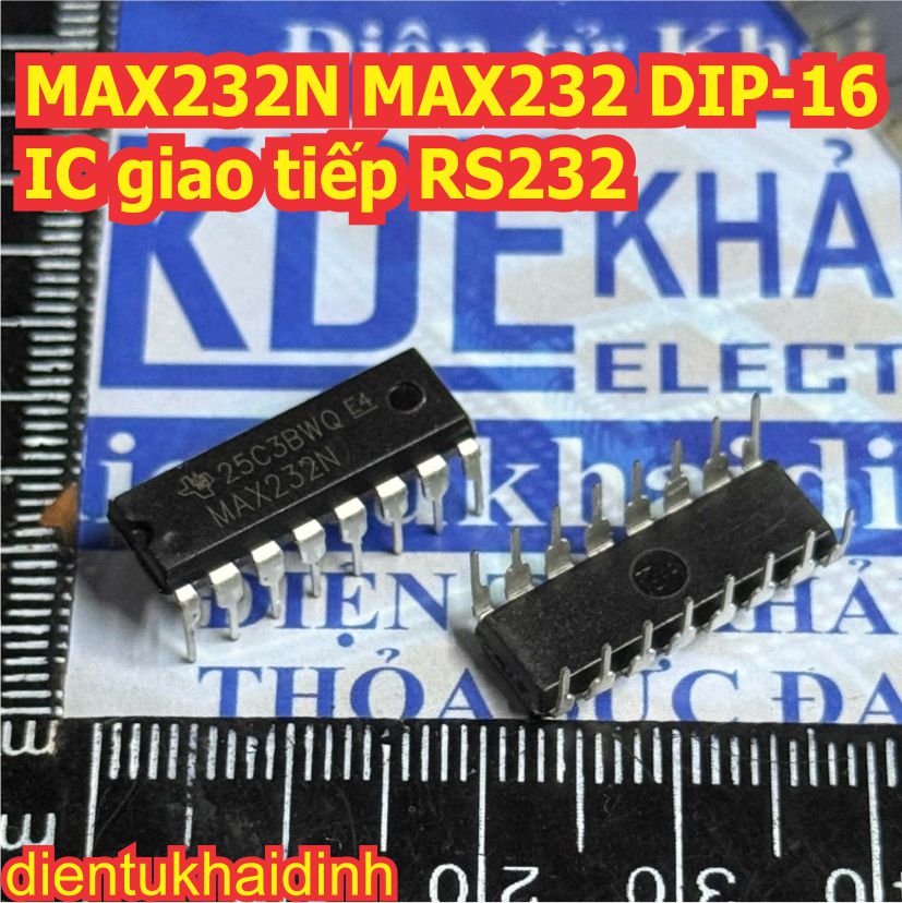 MAX232N MAX232 DIP-16 IC giao tiếp RS232 kde0442