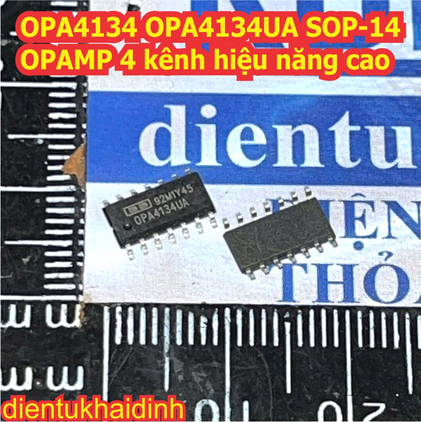 OPA4134 OPA4134UA SOP-14 OPAMP 4 kênh hiệu năng cao kde0559
