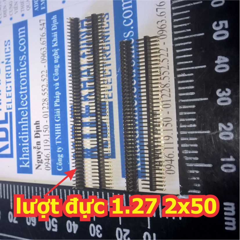 lượt 1.27mm JUMP RÀO ĐỰC, thẳng, đôi 2x50p kde0468