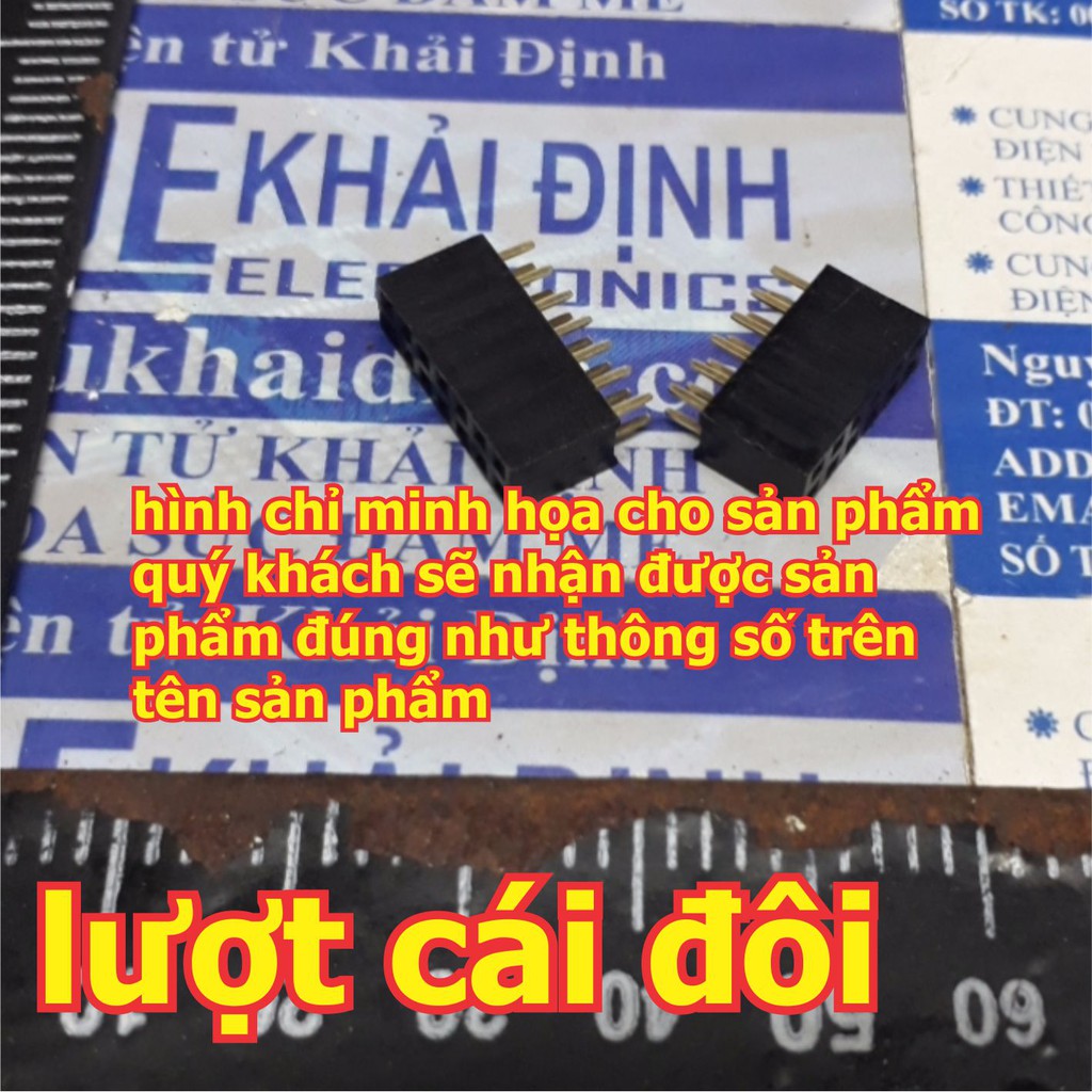 lượt cái đôi 2.54MM 2 hàng chân Thẳng jump đôi cái các loại 4 ~ 80P 2x2 ~ 2x40P kde0505