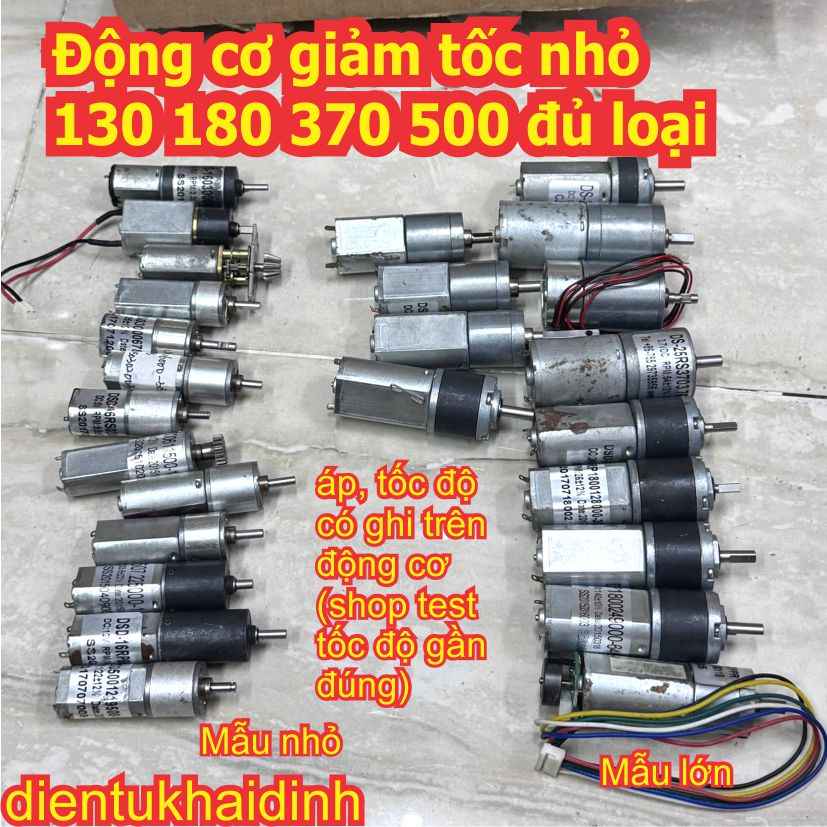 Động cơ giảm tốc nhỏ 130 180 370 500 đủ loại kde0529