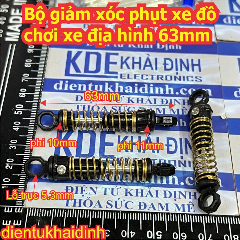 2 cái Bộ giảm xóc phụt xe đồ chơi xe địa hình 63mm 83mm kde0716