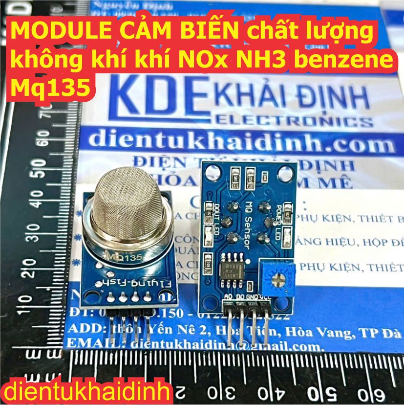 MODULE CẢM BIẾN chất lượng không khí, khí NOx, NH3, benzene... MQ135 MQ-135 kde0014