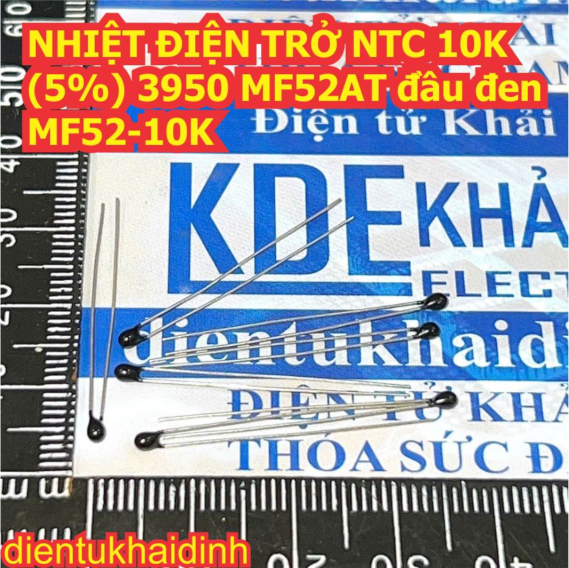NHIỆT ĐIỆN TRỞ NTC 10K (5%) MF52-10K 3950 MF52AT đầu đen kde0179