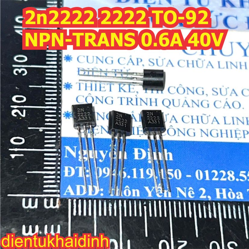 2n2222 2222 TO-92 NPN-transistor 0.6A 40V kde0191
