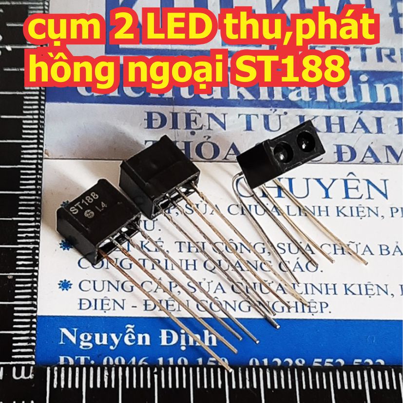 Cụm 2 LED thu phát hồng ngoại 4P ST188 kde0208
