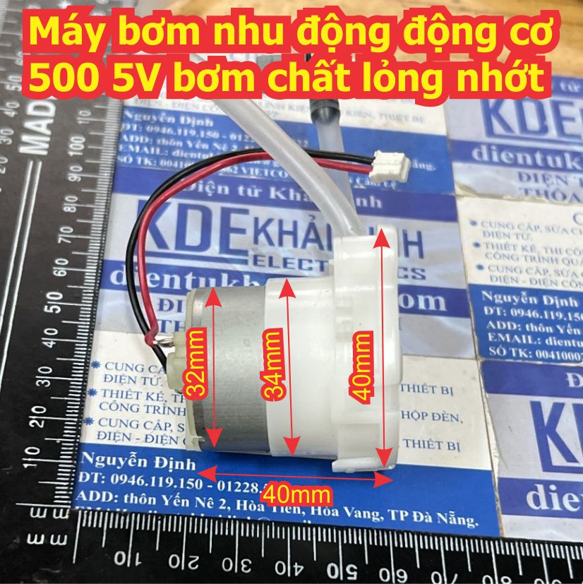 Máy bơm nhu động động cơ 500 5V bơm chất lỏng nhớt kde0257