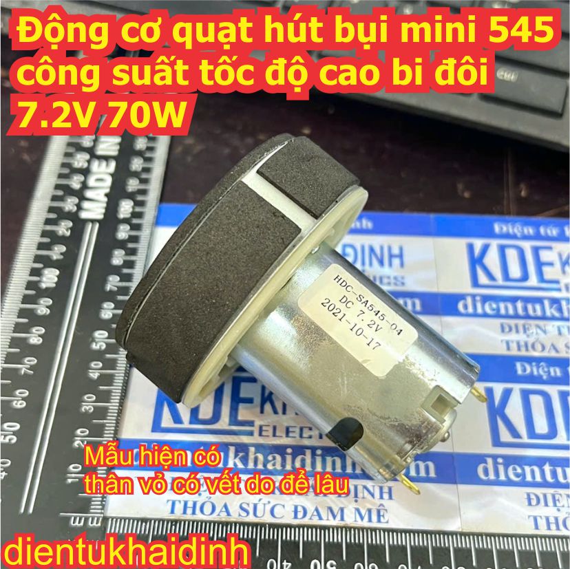 Động cơ quạt hút bụi mini 540 công suất tốc độ cao bi đôi 7.2V 70W CDS-R540-QA012 kde0260