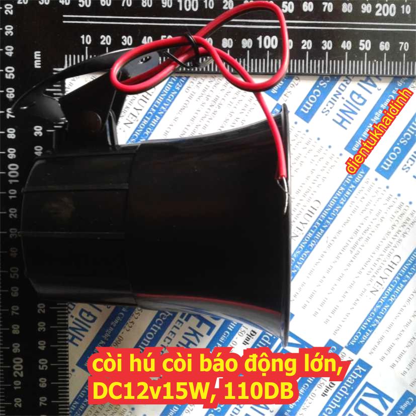Còi hú còi báo động lớn DC12v 15W ES-626 110DB kde0270