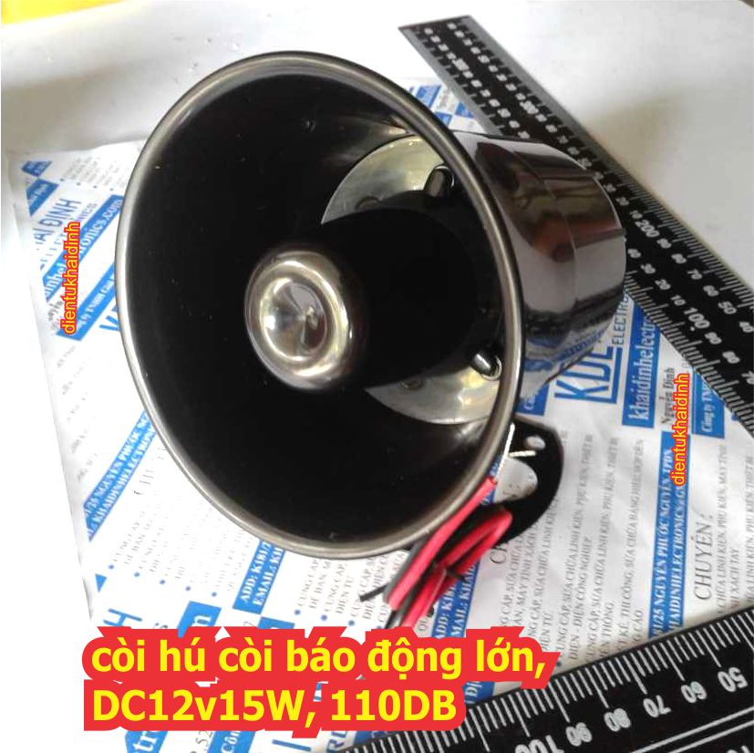 Còi hú còi báo động lớn DC12v 15W ES-626 110DB kde0270