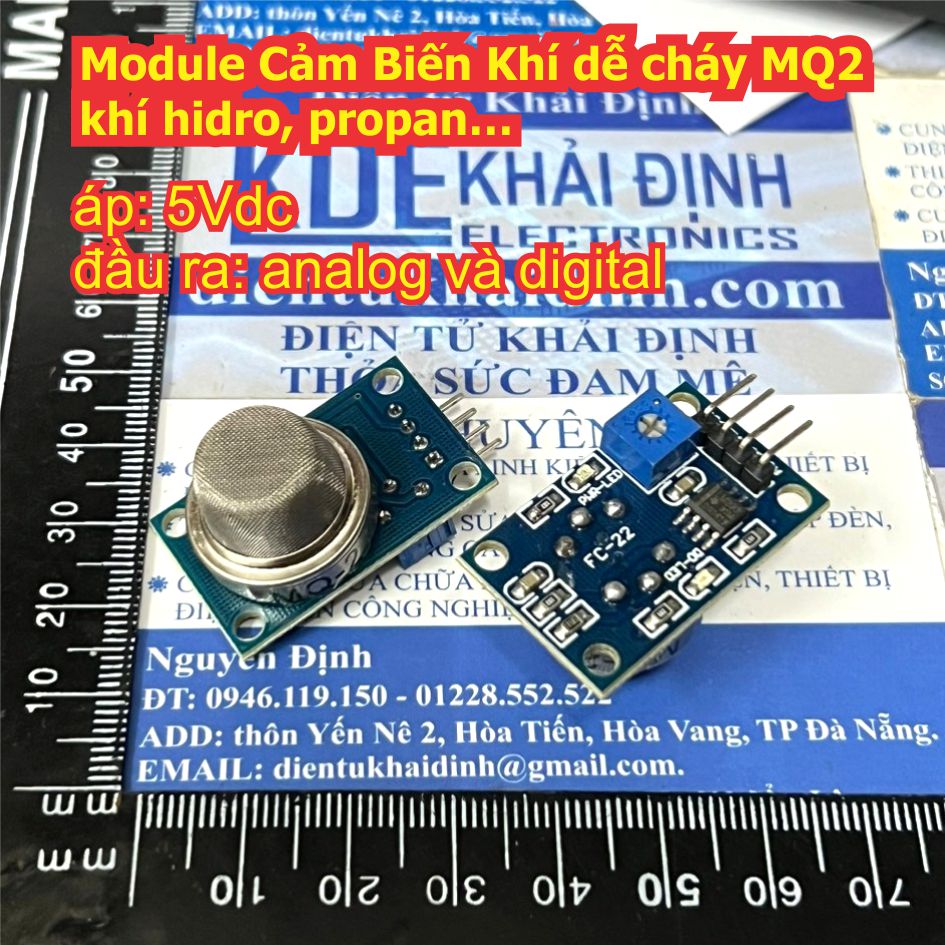 Module Cảm Biến Khí dễ cháy MQ2 MQ-2 khí hidro, propan… kde0295