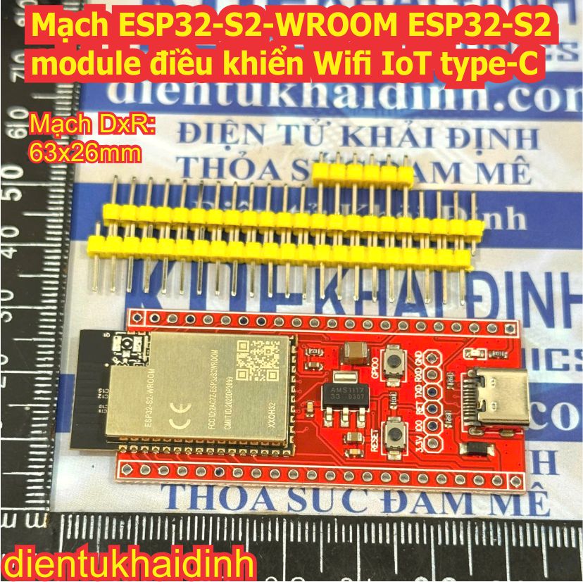 Mạch ESP32-S2-WROOM ESP32-S2 module điều khiển Wifi IoT type-C kde0350