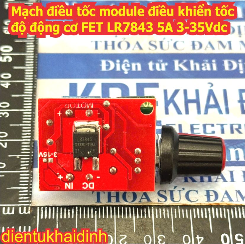 Mạch điều tốc module điều khiển tốc độ động cơ PWM 1.8-15V 2A 6-28V 3A 5A 3-35Vdc có công tắc kde0354
