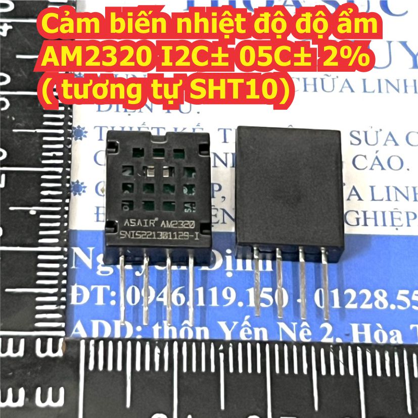 Cảm biến nhiệt độ, độ ẩm AM2320 I2C± 0,5C ± 2% màu đen ( tương tự SHT10) KDE0374