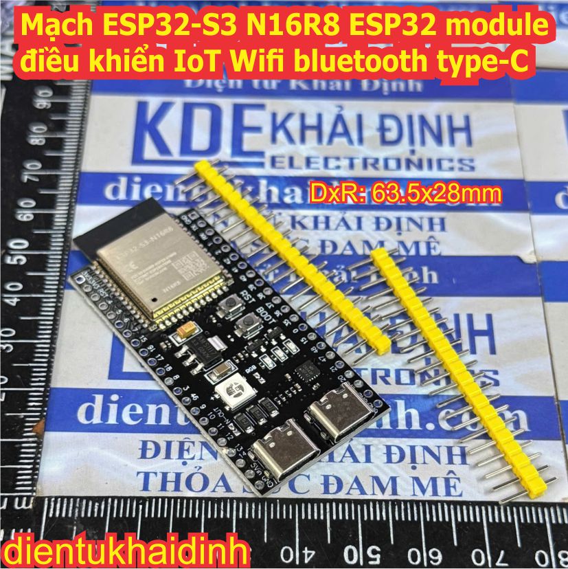Mạch ESP32-C3 super, pro mini ESP32 ESP32-S3 N16R8 ESP32-S2-WROOM ESP32-S2 module điều khiển Wifi IoT type-C kde0350
