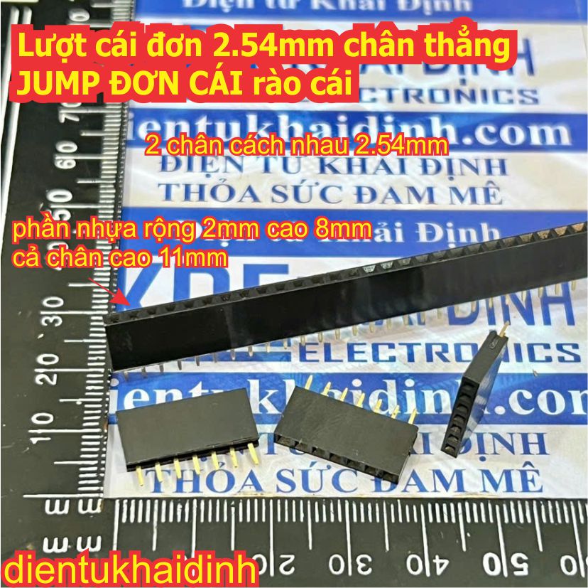 10 cái lượt cái đơn 2.54MM 1 hàng chân Thẳng jump đơn cái các loại 2 ~ 40P 1x2 ~ 1x40P kde0512