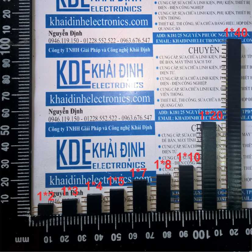 lượt cái đơn 2.54MM 1 hàng chân Thẳng jump đơn cái các loại 2 ~ 40P 1x2 ~ 1x40P kde0512