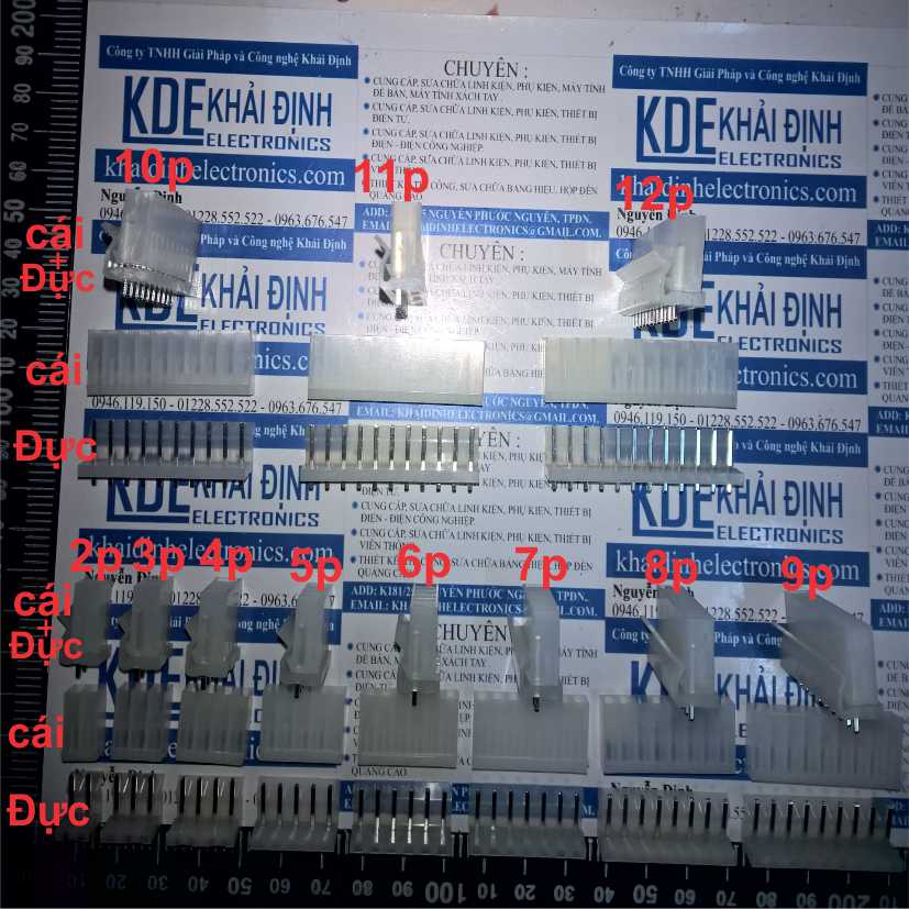 BỘ rời đầu nhựa đực cái lõi sắt hearder jack CON 3.96mm CH3.96 2 ~ 12P kde0546