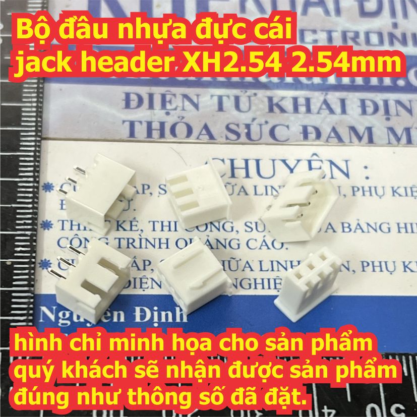 Đầu nhựa đực, đầu cắm trên pcb bus jack header 2.54mm XH2.54 2p ~ 20P kde0557