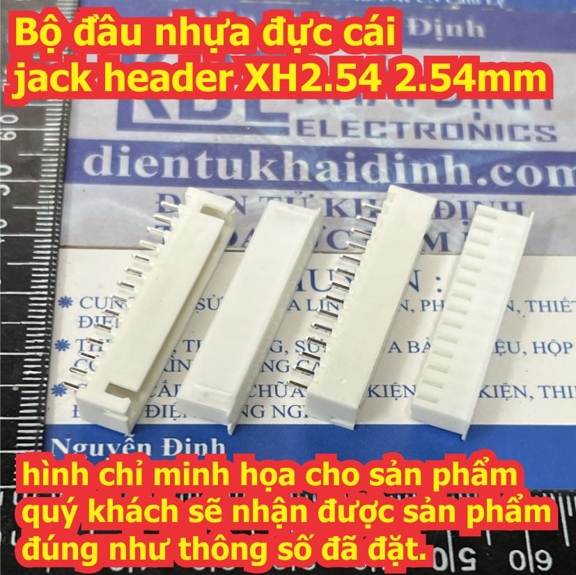 Đầu nhựa đực, đầu cắm trên pcb bus jack header 2.54mm XH2.54 2p ~ 20P kde0557