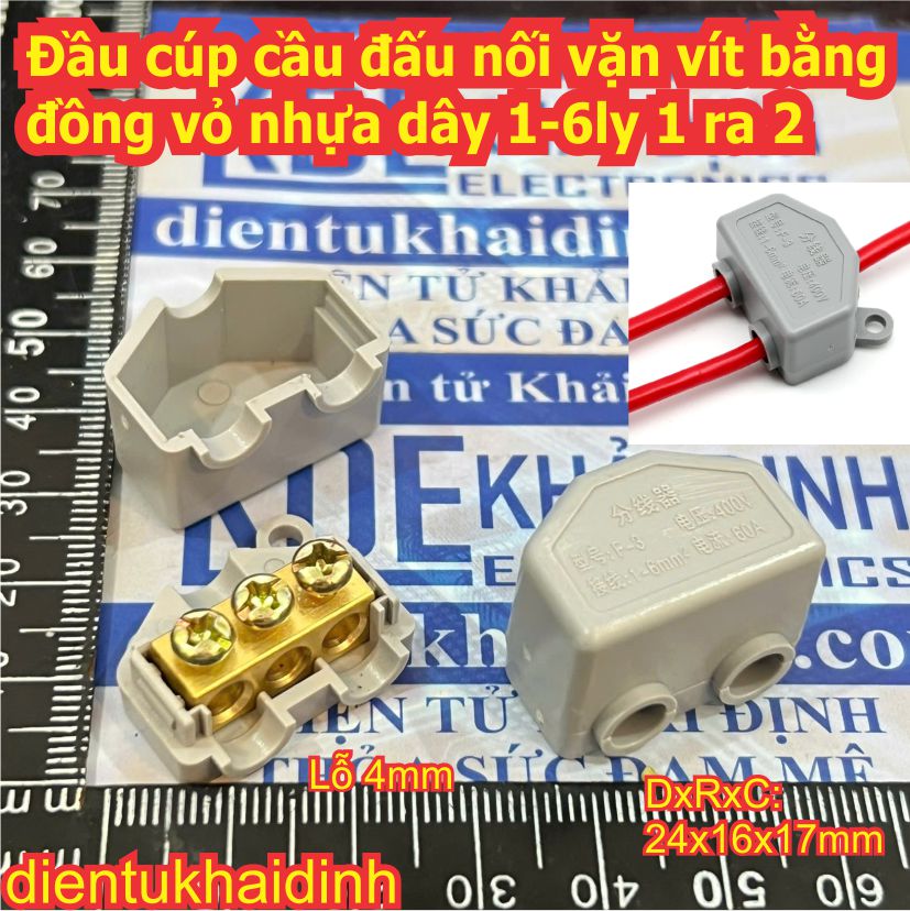 Đầu cúp cầu đầu nối dây điện vặn vít bằng đồng loại 10A 20A 60A 80A đủ cỡ kde8460