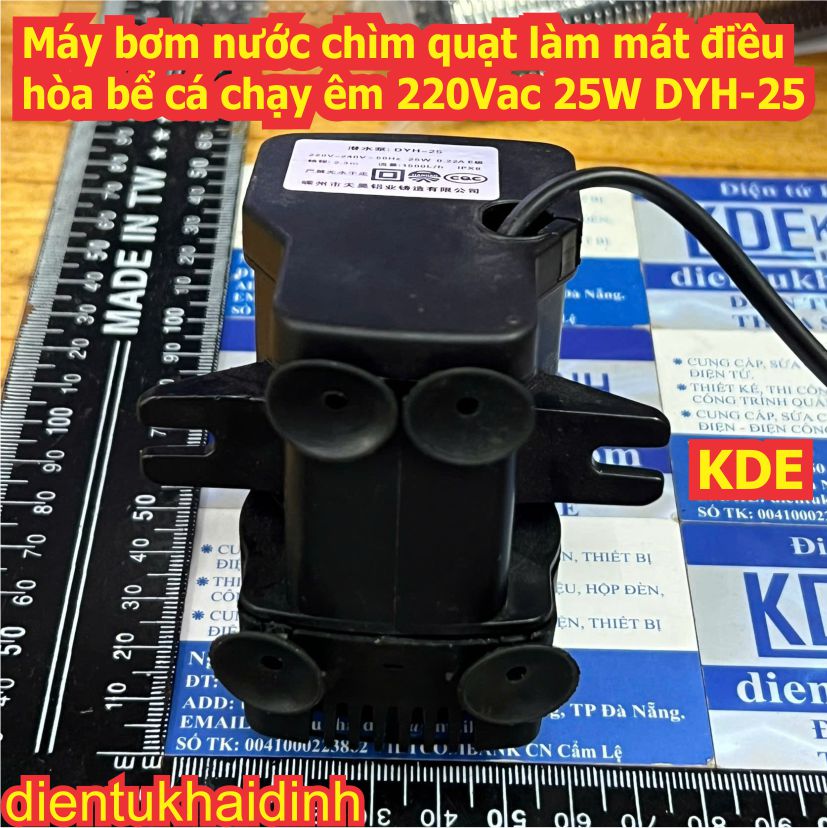 Máy bơm nước chìm quạt làm mát điều hòa bể cá chạy êm 220Vac 25W DYH-25 15W GP-316 kde0287