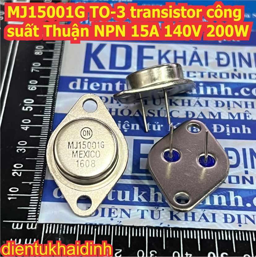 MJ15001G MJ15002G MJ15003G MJ15004G MJ15001 MJ15002 MJ15003 MJ15004 TO-3 transistor công suất Thuận NPN / nghịch PNP 140V 250W kde8695