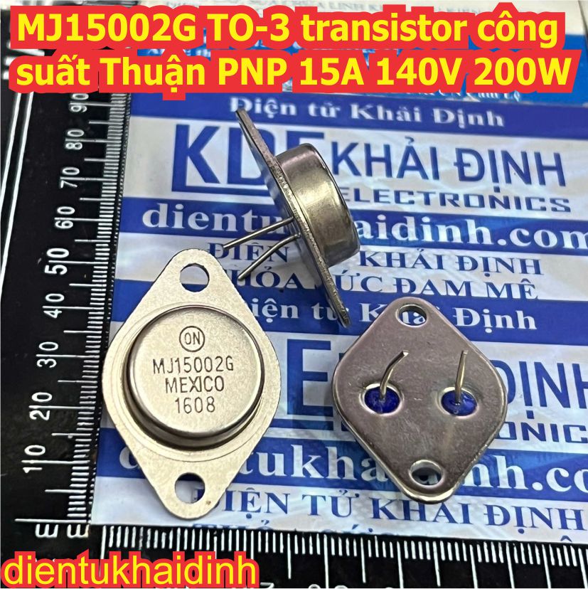 MJ15001G MJ15002G MJ15003G MJ15004G MJ15001 MJ15002 MJ15003 MJ15004 TO-3 transistor công suất Thuận NPN / nghịch PNP 140V 250W kde8695