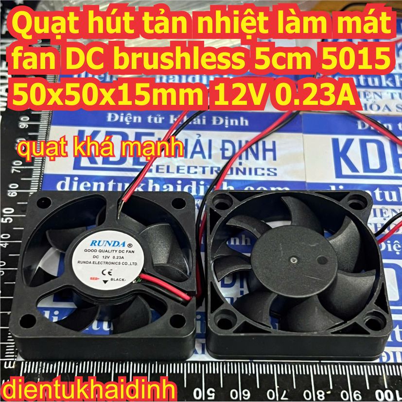 Quạt hút quạt tản nhiệt 5cm 5010 5015 5x5x1.5cm 5x5x1cm 12V 24V 1.5W DC brushless fan kde1012
