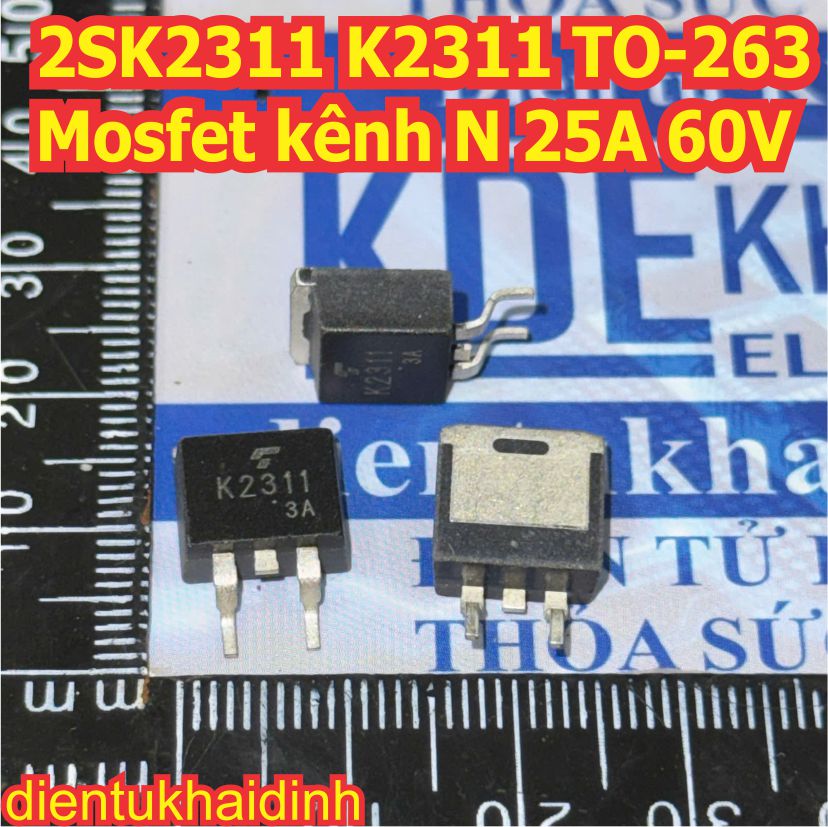 2SK2311 K2311 2SJ401 J401 TO-263 Mosfet kênh N, P 20A, 25A 60V kde0732