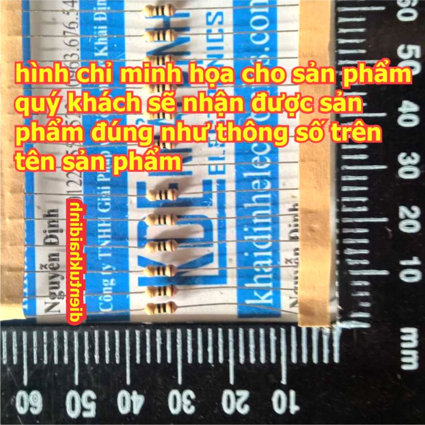 50 con Điện trở nhỏ 4 vạch màu 5% 0.25W 1/4W các loại từ 1 Ohm ~ 10M Ohm kde0851
