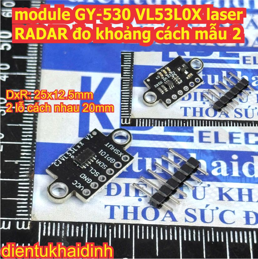 module GY-530 VL53L0X laser time of fight (ToF) LiDAR đo khoảng cách 4-200cm kde3274