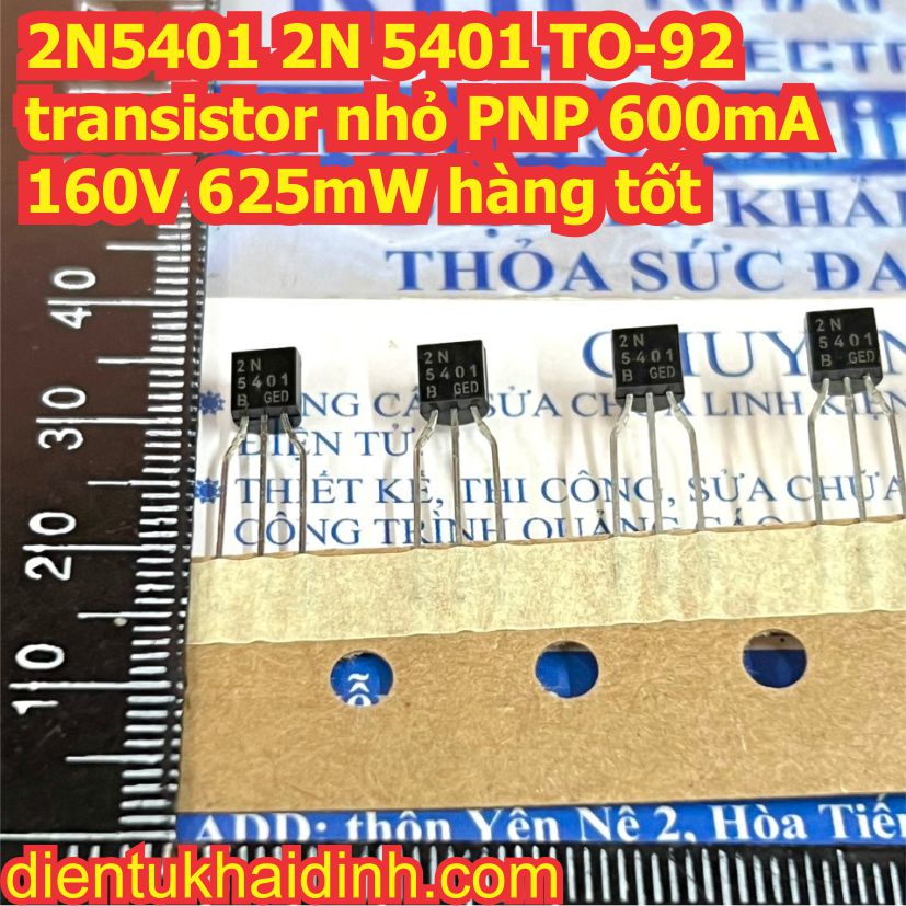 2N5401 2N 5401 TO-92 transistor nhỏ PNP 600mA 160V 625mW kde0183
