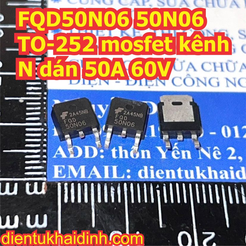 FQP50N06 50N06 TO-220 FQD50N06 50N06 TO-252 mosfet N-CH kênh N 50A/60V kde0180