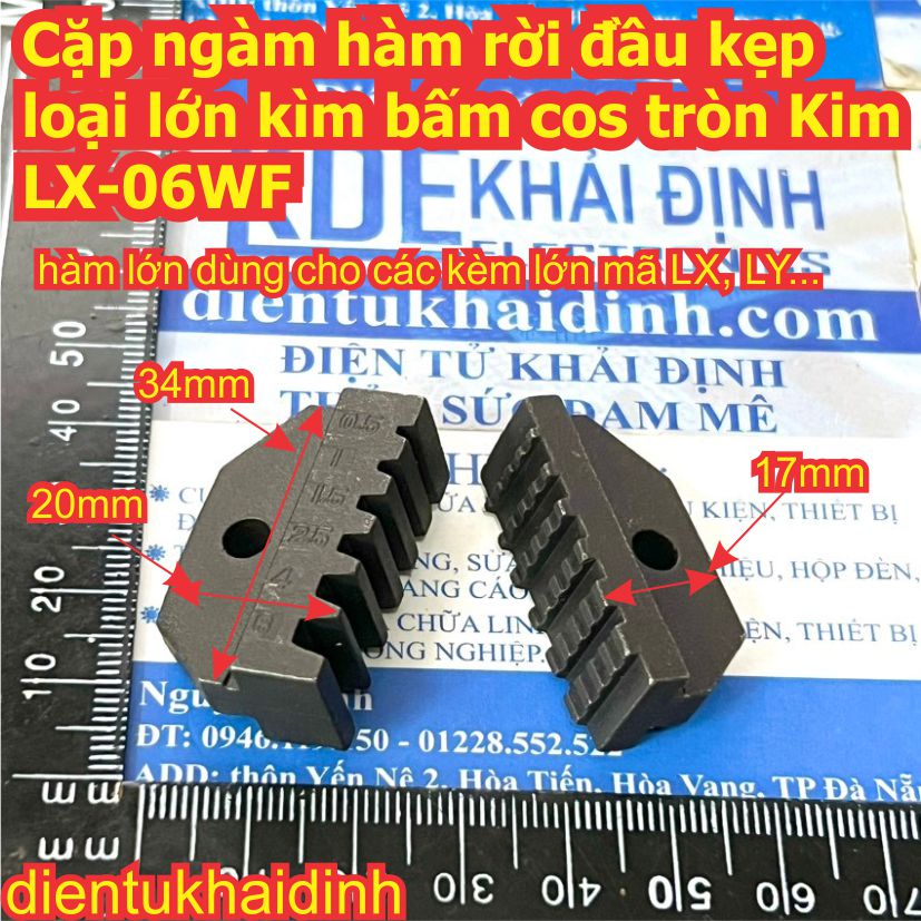Cặp ngàm hàm rời đầu kẹp loại lớn kìm bấm cos tròn Kim LX-06WF kde1004
