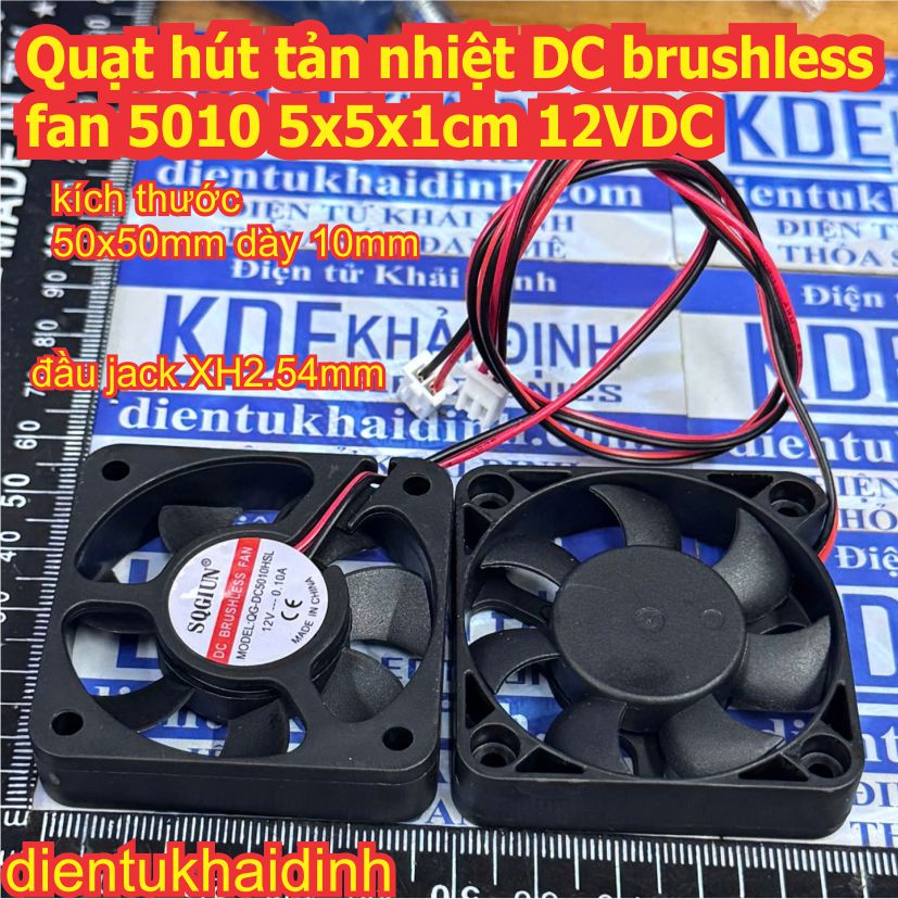 Quạt hút quạt tản nhiệt 5cm 5010 5015 5x5x1.5cm 5x5x1cm 12V 24V 1.5W DC brushless fan kde1012