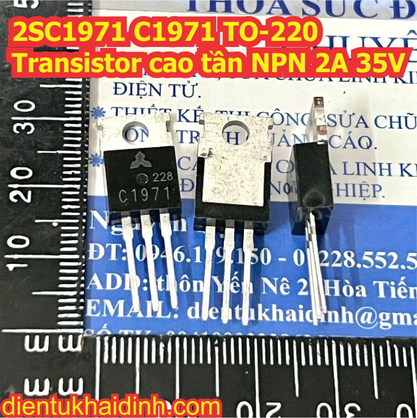 2SC1971 C1971 TO-220 Transistor cao tần NPN 2A 35V kde1055