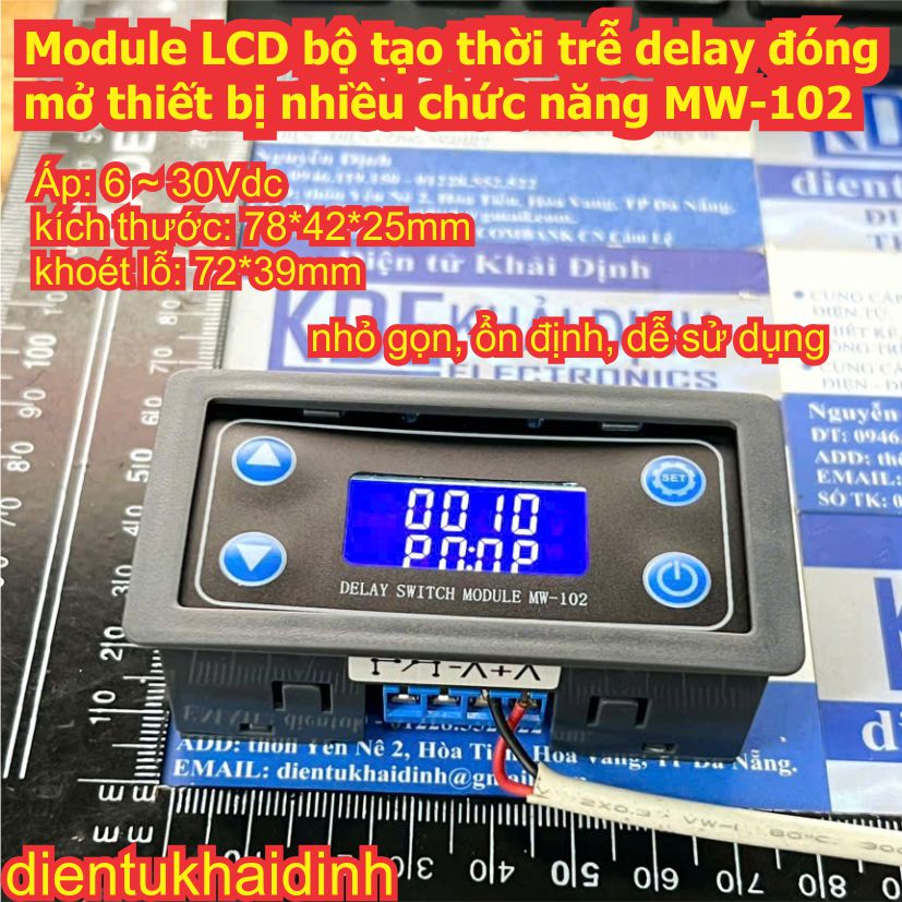 Module LCD bộ tạo thời trễ delay switch đóng mở thiết bị nhiều chức năng XY-WJ01 MW-102 kde1175
