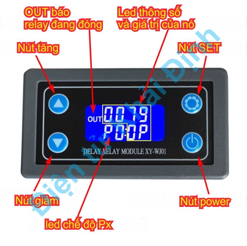 Module LCD bộ tạo thời trễ delay switch đóng mở thiết bị nhiều chức năng XY-WJ01 MW-102 kde1175