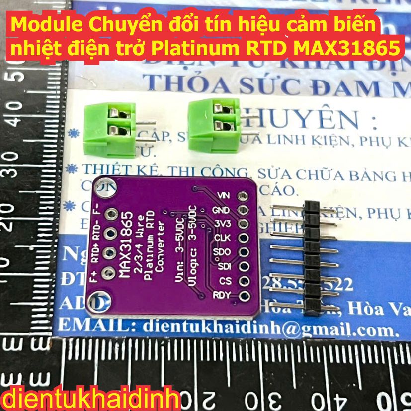 Module Chuyển đổi tín hiệu cảm biến nhiệt điện trở Platinum RTD MAX31865 M31865 kde1176