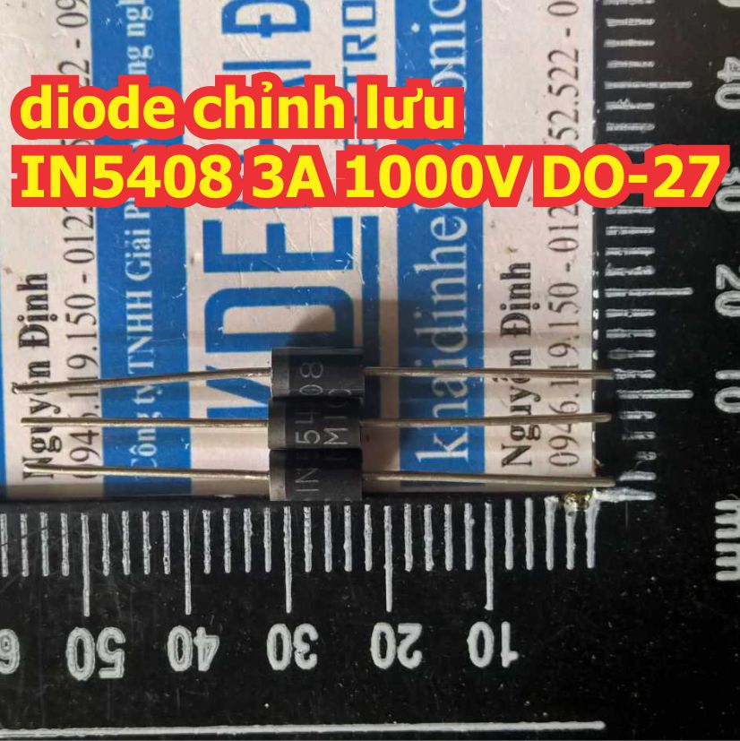 diode chỉnh lưu IN5408 1N5408 5408 3A 1000V DO-27 kde1520