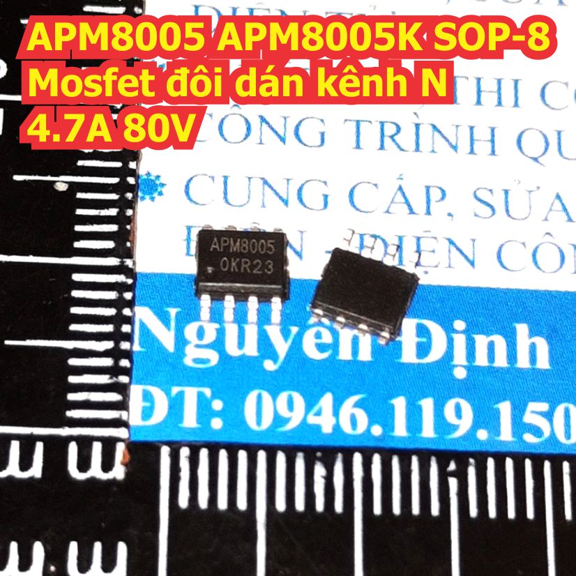 APM8005 APM8005K 8005 SOP-8 Mosfet đôi dán kênh N 4.7A 80V kde1638